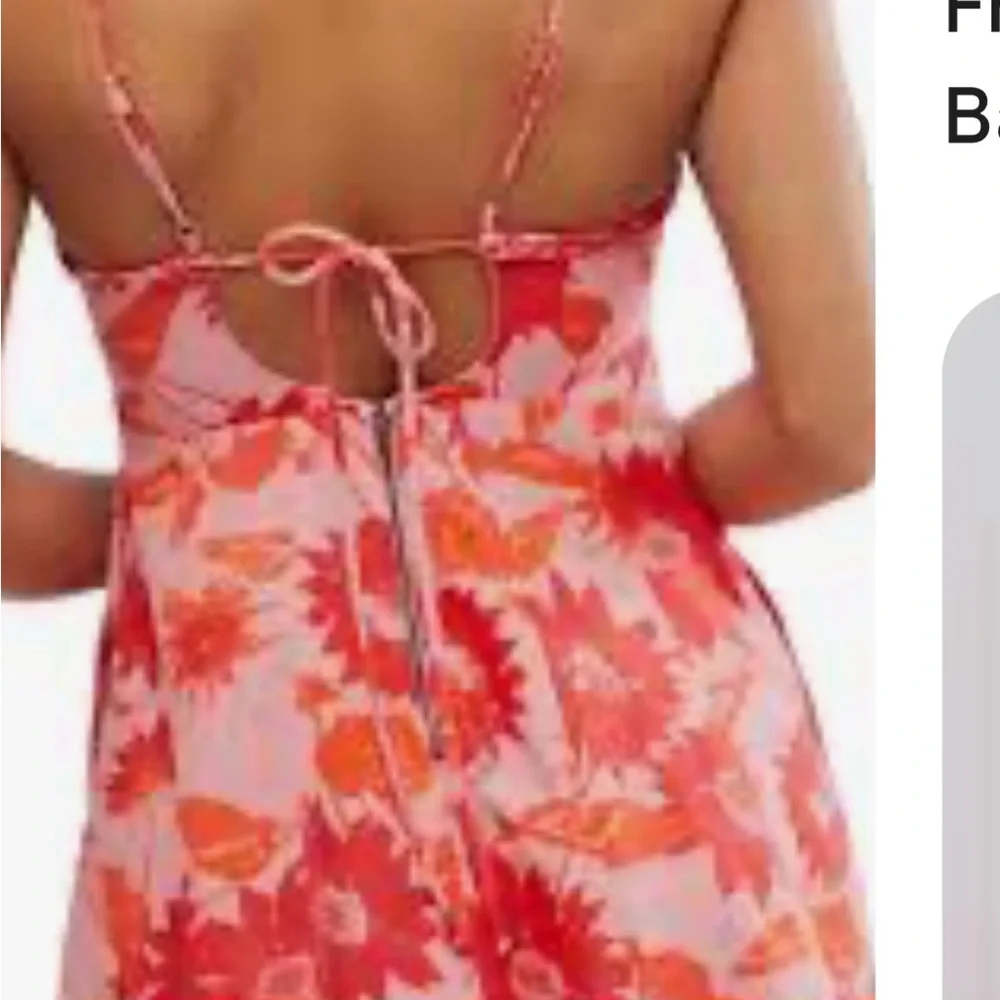 Free People Red and Pink Floral Mini Dress - Picture 2 of 5